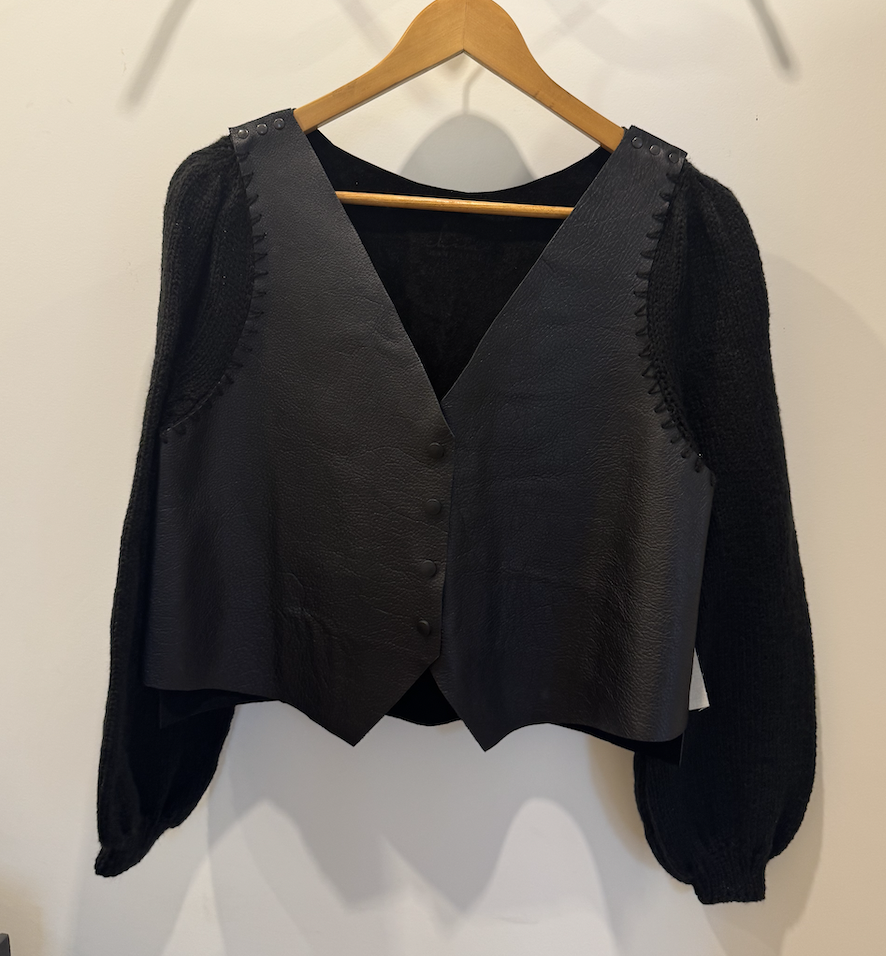 CHAQUETA POSITANO CUERO Y LANA